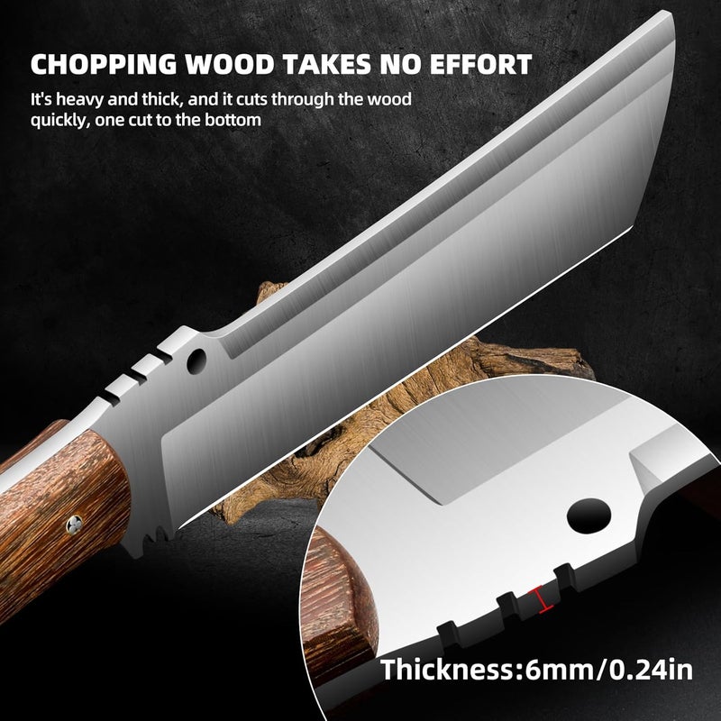 VARLEA Machete with Sheath for Cutting Trees Heavy Duty, for Yard Work and for Bushcrafting Knife Sickle for Clearing Brush Garden Tools Construction Blade - Image 3